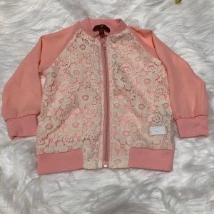 7 For All Mankind Lace & Peach Color Jacket